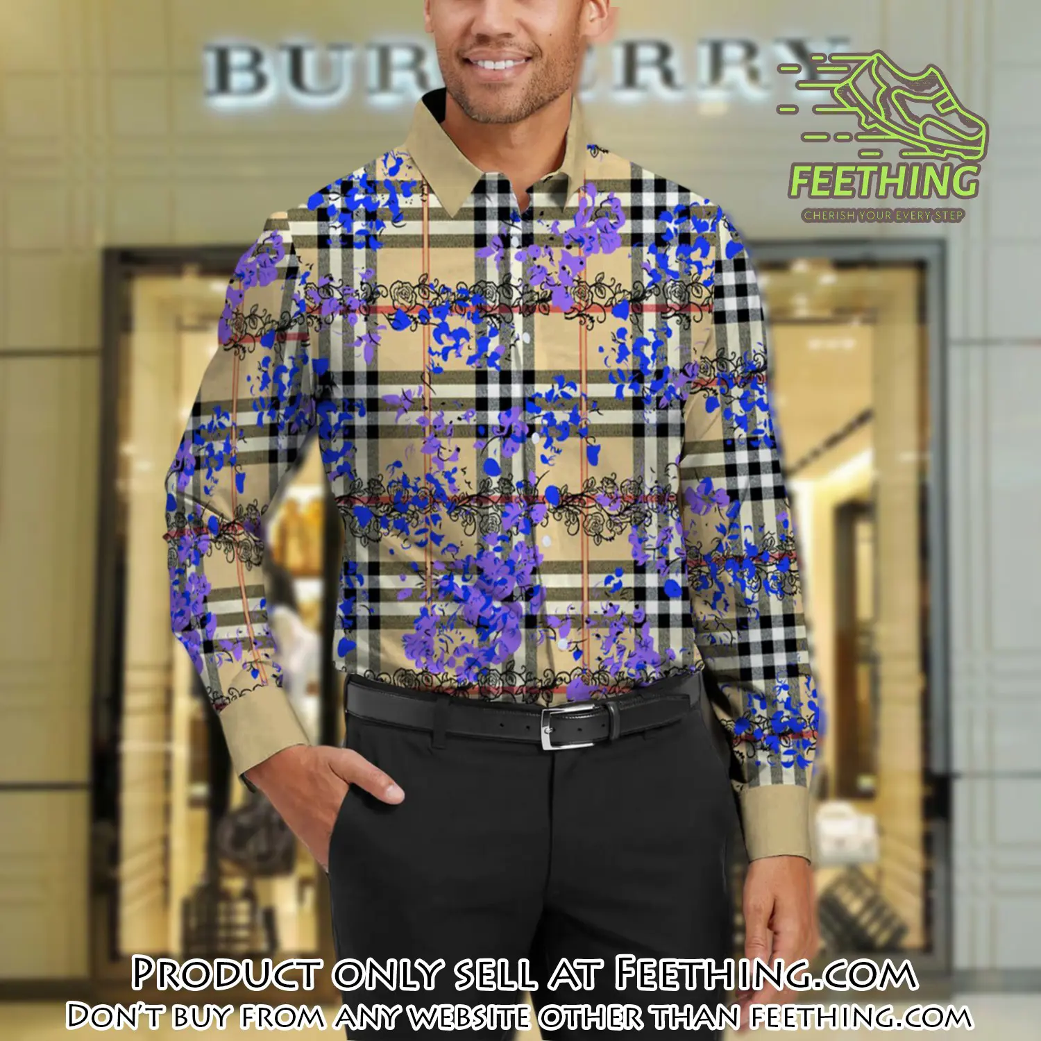 Burberry long sleeves button down shirt for elegant men lsb1002 ft5555923